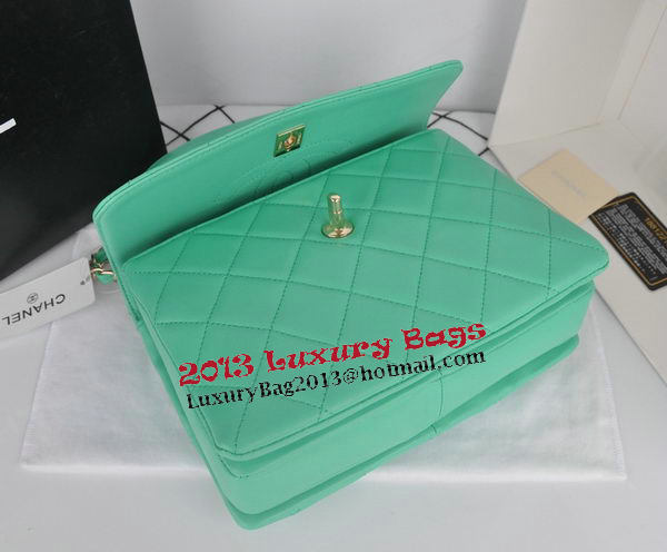 Chanel Classic Top Handle Bag Original Sheepskin Leather CHA92236 Green Chanel Classic Top Handle Bag Original Sheepskin Leather CHA92236 Green