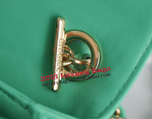 Chanel Classic Top Handle Bag Original Sheepskin Leather CHA92236 Green Chanel Classic Top Handle Bag Original Sheepskin Leather CHA92236 Green