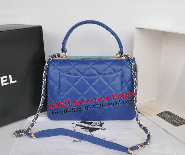 Chanel Classic Top Handle Bag Original Sheepskin Leather CHA92236 Royal Chanel Classic Top Handle Bag Original Sheepskin Leather CHA92236 Royal