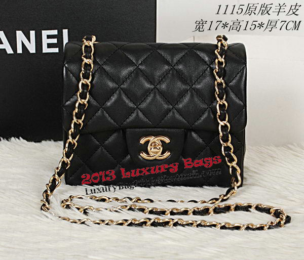 Chanel mini Classic Flap Bag Original Leather CHA1115 Black Chanel mini Classic Flap Bag Original Leather CHA1115 Black
