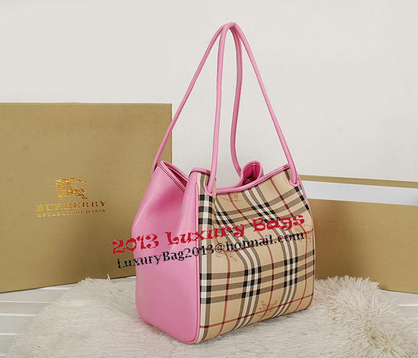 BurBerry Small Haymarket Check Tote Bag B5911 Pink BurBerry Small Haymarket Check Tote Bag B5911 Pink