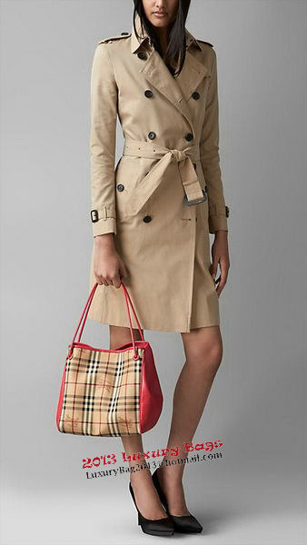 BurBerry Small Haymarket Check Tote Bag B5911 Red BurBerry Small Haymarket Check Tote Bag B5911 Red