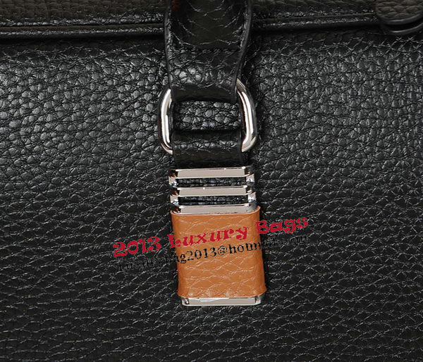 Hermes Briefcase Grainy Calf Leather H8253 Black Hermes Briefcase Grainy Calf Leather H8253 Black