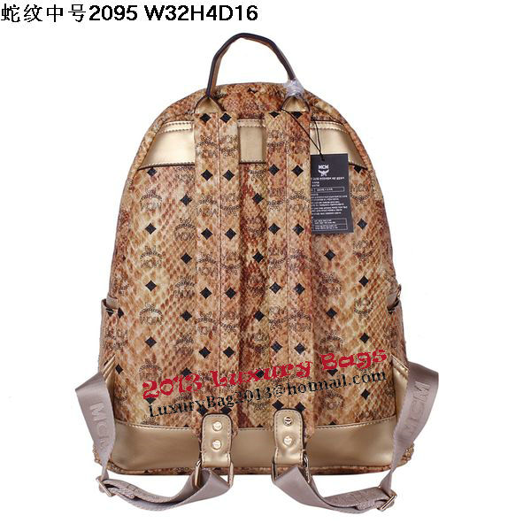 MCM Armour Medium Backpack Snake Leather MC2095 Gold MCM Armour Medium Backpack Snake Leather MC2095 Gold