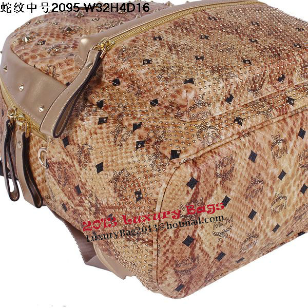 MCM Armour Medium Backpack Snake Leather MC2095 Gold MCM Armour Medium Backpack Snake Leather MC2095 Gold