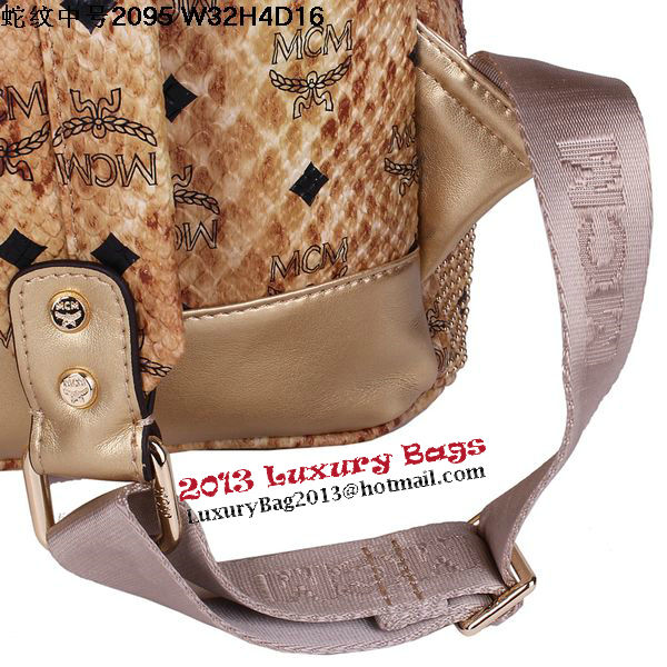 MCM Armour Medium Backpack Snake Leather MC2095 Gold MCM Armour Medium Backpack Snake Leather MC2095 Gold
