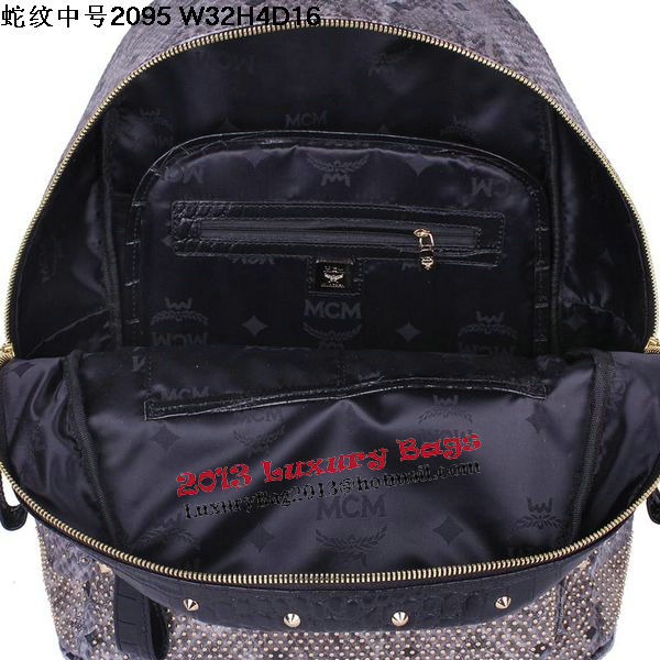 MCM Armour Medium Backpack Snake Leather MC2095 Grey MCM Armour Medium Backpack Snake Leather MC2095 Grey