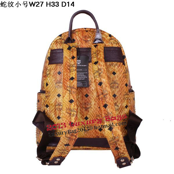 MCM Armour Small Backpack Snake Leather MC2095S Wheat MCM Armour Small Backpack Snake Leather MC2095S Wheat
