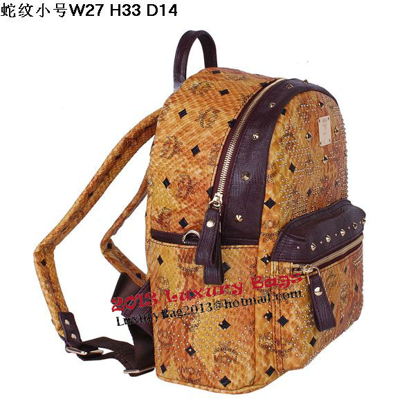 MCM Armour Small Backpack Snake Leather MC2095S Wheat MCM Armour Small Backpack Snake Leather MC2095S Wheat