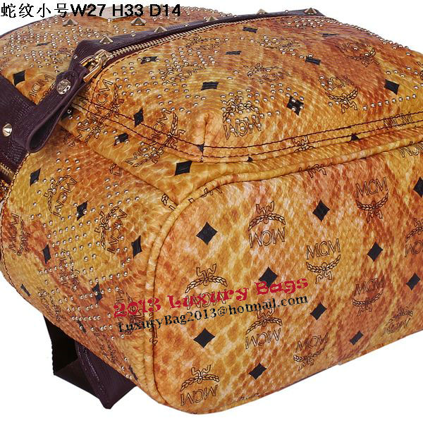 MCM Armour Small Backpack Snake Leather MC2095S Wheat MCM Armour Small Backpack Snake Leather MC2095S Wheat