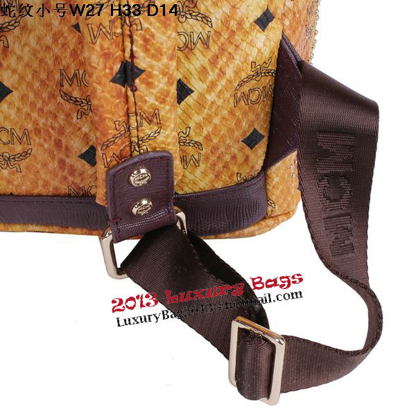 MCM Armour Small Backpack Snake Leather MC2095S Wheat MCM Armour Small Backpack Snake Leather MC2095S Wheat