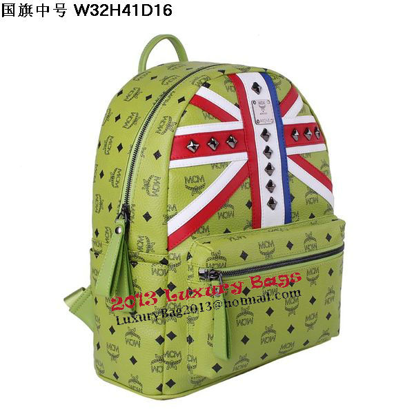 MCM Medium Flag of UK Backpack MC5173 Green MCM Medium Flag of UK Backpack MC5173 Green