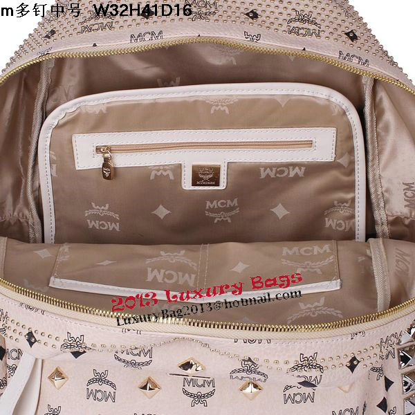 MCM Medium Stark Front Studs Backpack MC4237 Beige MCM Medium Stark Front Studs Backpack MC4237 Beige