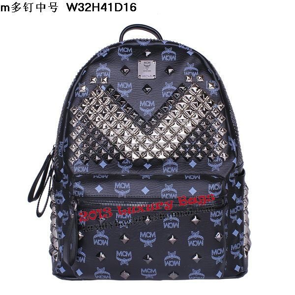 MCM Medium Stark Front Studs Backpack MC4237 Dark Blue MCM Medium Stark Front Studs Backpack MC4237 Dark Blue