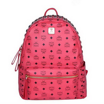MCM Medium Top Studs Backpack MC4232 Red