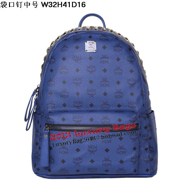 MCM Medium Top Studs Backpack MC4232 Royal MCM Medium Top Studs Backpack MC4232 Royal