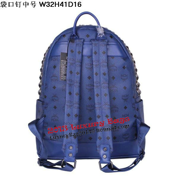 MCM Medium Top Studs Backpack MC4232 Royal MCM Medium Top Studs Backpack MC4232 Royal