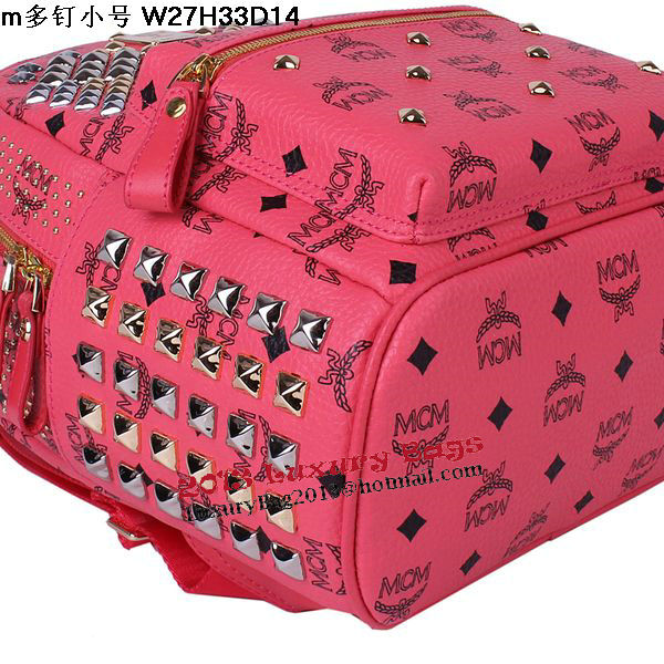 MCM Small Stark Front Studs Backpack MC4237S Red MCM Small Stark Front Studs Backpack MC4237S Red