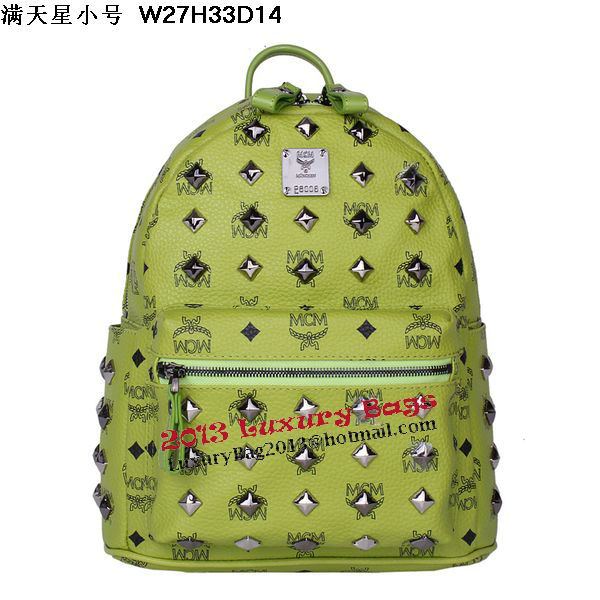 MCM Stark Studded Small Backpack MC2089S Green MCM Stark Studded Small Backpack MC2089S Green