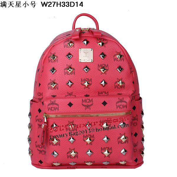 MCM Stark Studded Small Backpack MC2089S Light Red MCM Stark Studded Small Backpack MC2089S Light Red