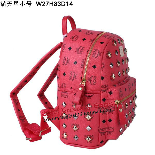 MCM Stark Studded Small Backpack MC2089S Light Red MCM Stark Studded Small Backpack MC2089S Light Red