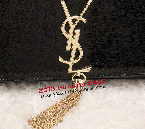 YSL Classic Monogramme Tassel Patent Leather Clutch Bag Y8908 Black YSL Classic Monogramme Tassel Patent Leather Clutch Bag Y8908 Black