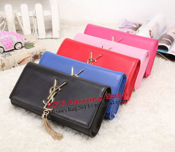 YSL Classic Monogramme Tassel Smooth Leather Clutch Bag Y8908 Black YSL Classic Monogramme Tassel Smooth Leather Clutch Bag Y8908 Black