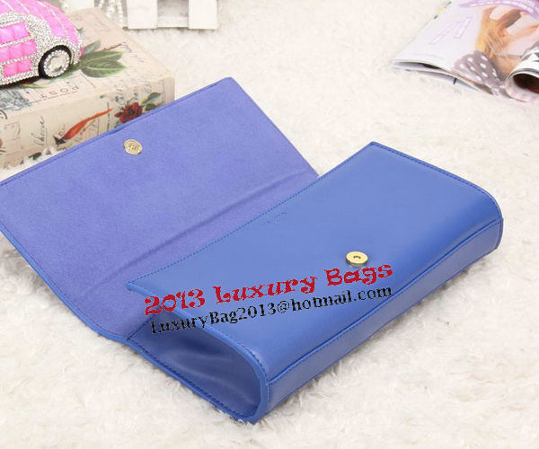 YSL Classic Monogramme Tassel Smooth Leather Clutch Bag Y8908 Blue YSL Classic Monogramme Tassel Smooth Leather Clutch Bag Y8908 Blue