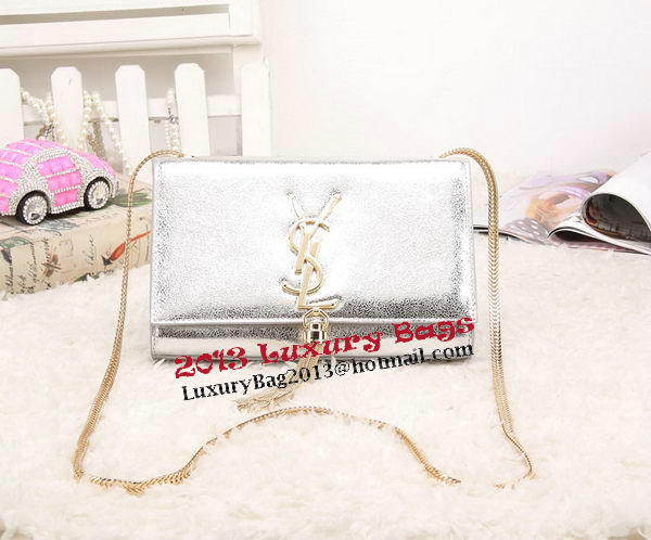 Yves Saint Laurent Monogramme Cross-body Shoulder Bag Silver Yves Saint Laurent Monogramme Cross-body Shoulder Bag Silver