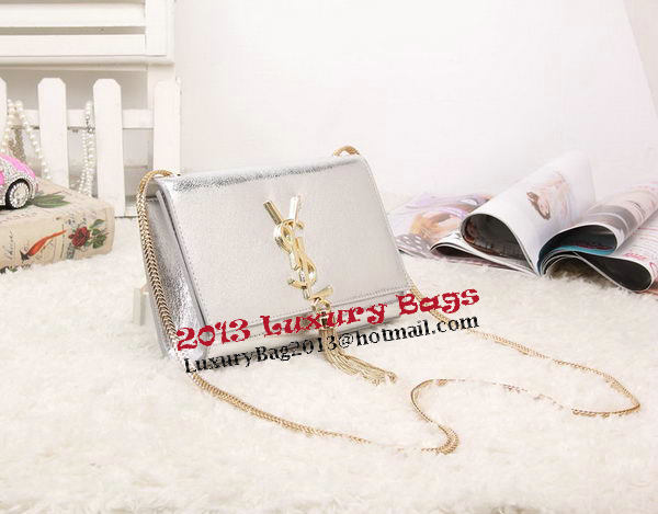 Yves Saint Laurent Monogramme Cross-body Shoulder Bag Silver Yves Saint Laurent Monogramme Cross-body Shoulder Bag Silver