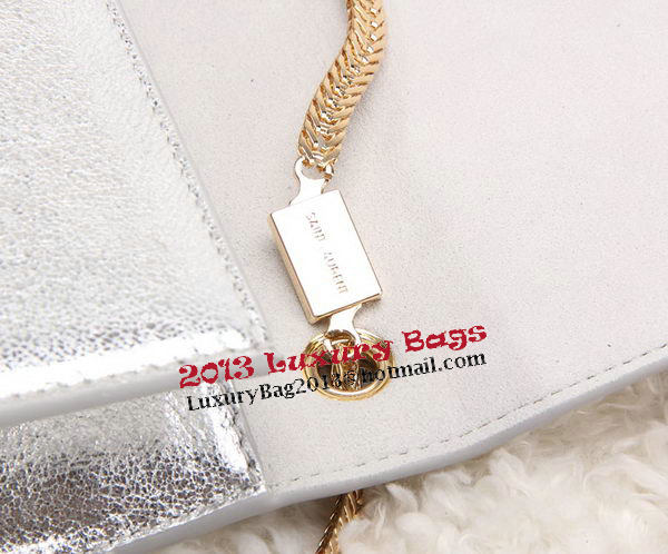 Yves Saint Laurent Monogramme Cross-body Shoulder Bag Silver Yves Saint Laurent Monogramme Cross-body Shoulder Bag Silver