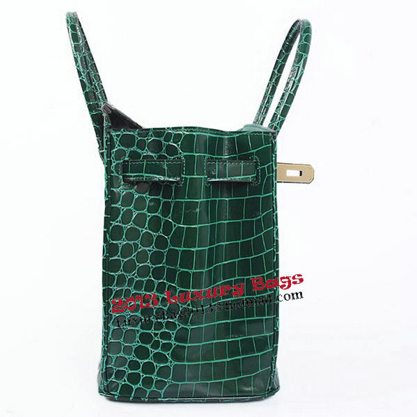 Hermes Birkin 35CM Tote Bag Green Iridescent Croco Leather Gold