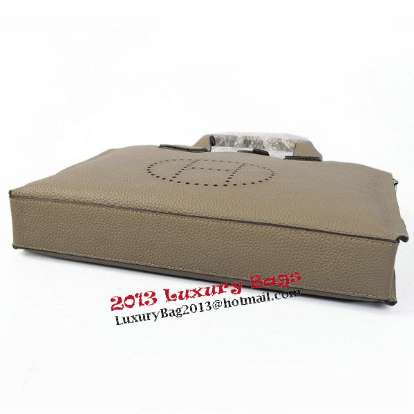 Hermes Briefcase Original Grainy Leather H8813 Grey Hermes Briefcase Original Grainy Leather H8813 Grey