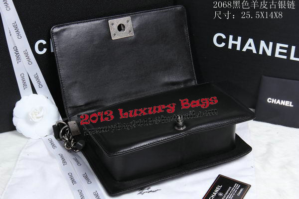 Boy Chanel Flap Shoulder Bag Sheepskin Leather CHA2068 Black Boy Chanel Flap Shoulder Bag Sheepskin Leather CHA2068 Black