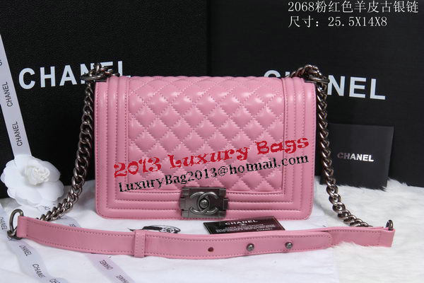 Boy Chanel Flap Shoulder Bag Sheepskin Leather CHA2068 Pink Boy Chanel Flap Shoulder Bag Sheepskin Leather CHA2068 Pink
