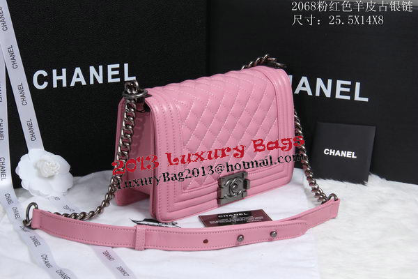 Boy Chanel Flap Shoulder Bag Sheepskin Leather CHA2068 Pink Boy Chanel Flap Shoulder Bag Sheepskin Leather CHA2068 Pink