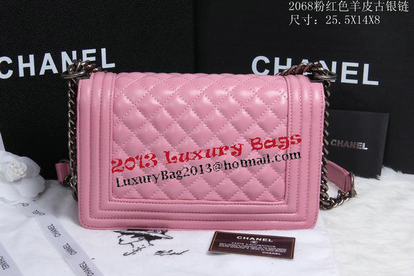 Boy Chanel Flap Shoulder Bag Sheepskin Leather CHA2068 Pink Boy Chanel Flap Shoulder Bag Sheepskin Leather CHA2068 Pink