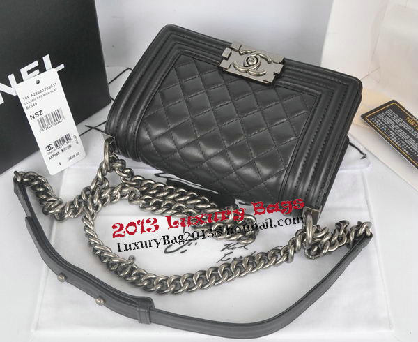 Chanel Boy Flap Shoulder Bag Black Original Lambskin Leather CHA67085 Silver Chanel Boy Flap Shoulder Bag Black Original Lambskin Leather CHA67085 Silver