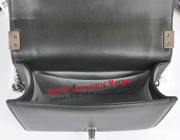 Chanel Boy Flap Shoulder Bag Black Original Lambskin Leather CHA67085 Silver Chanel Boy Flap Shoulder Bag Black Original Lambskin Leather CHA67085 Silver