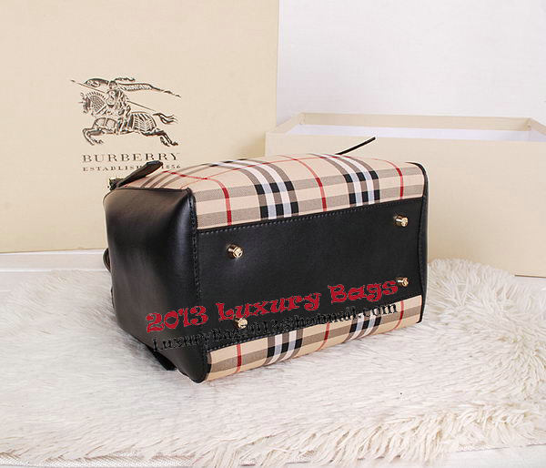 BurBerry Small Haymarket Check Tote Bag B3711 Black BurBerry Small Haymarket Check Tote Bag B3711 Black