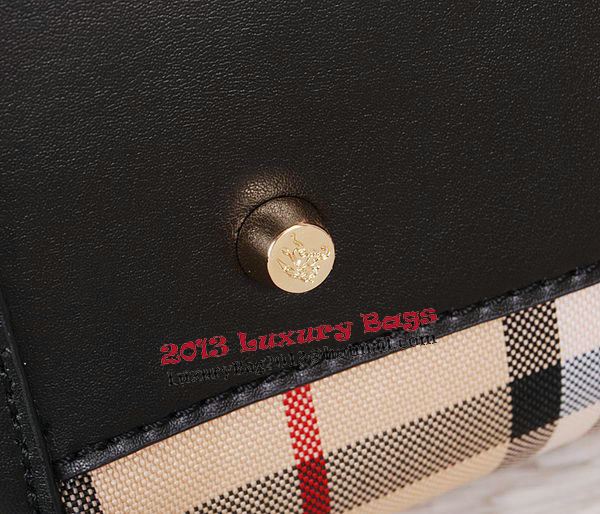BurBerry Small Haymarket Check Tote Bag B3711 Black BurBerry Small Haymarket Check Tote Bag B3711 Black