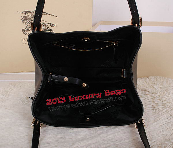 BurBerry Small Haymarket Check Tote Bag B3711 Black BurBerry Small Haymarket Check Tote Bag B3711 Black