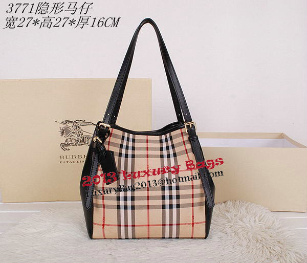 BurBerry Small Haymarket Check Tote Bag B3711 Black BurBerry Small Haymarket Check Tote Bag B3711 Black