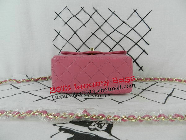 Chanel mini Classic Flap Bag Peach Sheekskin CHA1115 Gold Chanel mini Classic Flap Bag Peach Sheekskin CHA1115 Gold