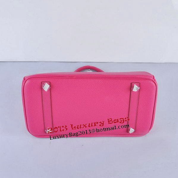 Hermes Birkin 35CM Tote Bag Rosy Grainy Leather Silver Hermes Birkin 35CM Tote Bag Rosy Grainy Leather Silver