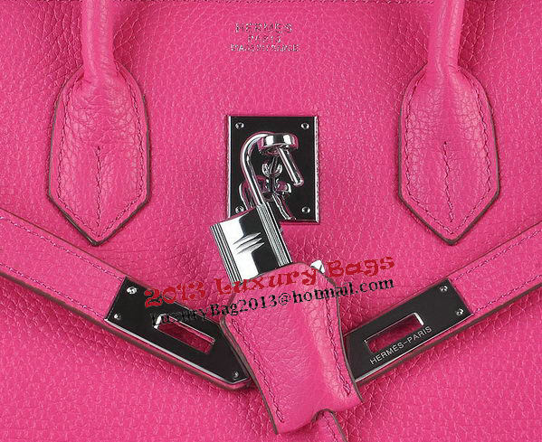 Hermes Birkin 35CM Tote Bag Rosy Grainy Leather Silver Hermes Birkin 35CM Tote Bag Rosy Grainy Leather Silver