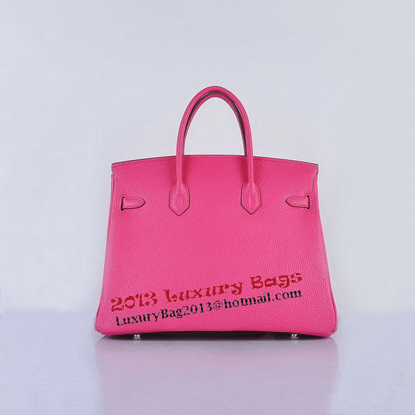 Hermes Birkin 35CM Tote Bag Rosy Grainy Leather Silver Hermes Birkin 35CM Tote Bag Rosy Grainy Leather Silver