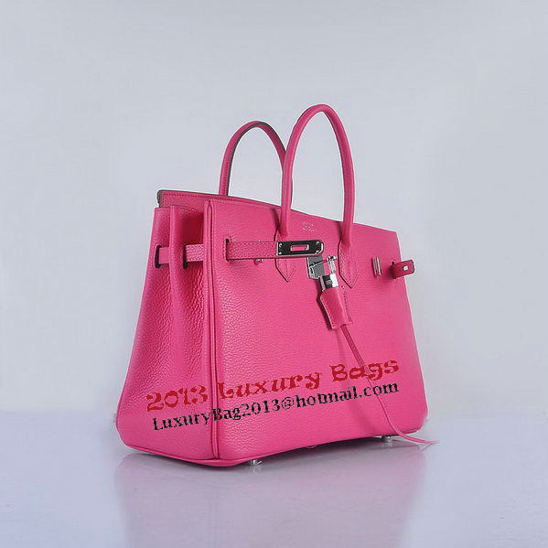 Hermes Birkin 35CM Tote Bag Rosy Grainy Leather Silver Hermes Birkin 35CM Tote Bag Rosy Grainy Leather Silver