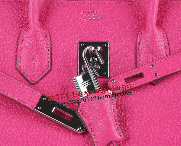 Hermes Birkin 35CM Tote Bag Rosy Grainy Leather Silver Hermes Birkin 35CM Tote Bag Rosy Grainy Leather Silver