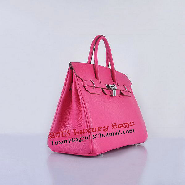 Hermes Birkin 35CM Tote Bag Rosy Grainy Leather Silver Hermes Birkin 35CM Tote Bag Rosy Grainy Leather Silver